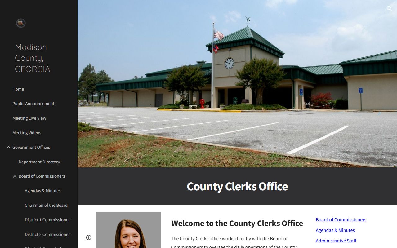 Madison County Clerk of Superior Court fallback county open records office