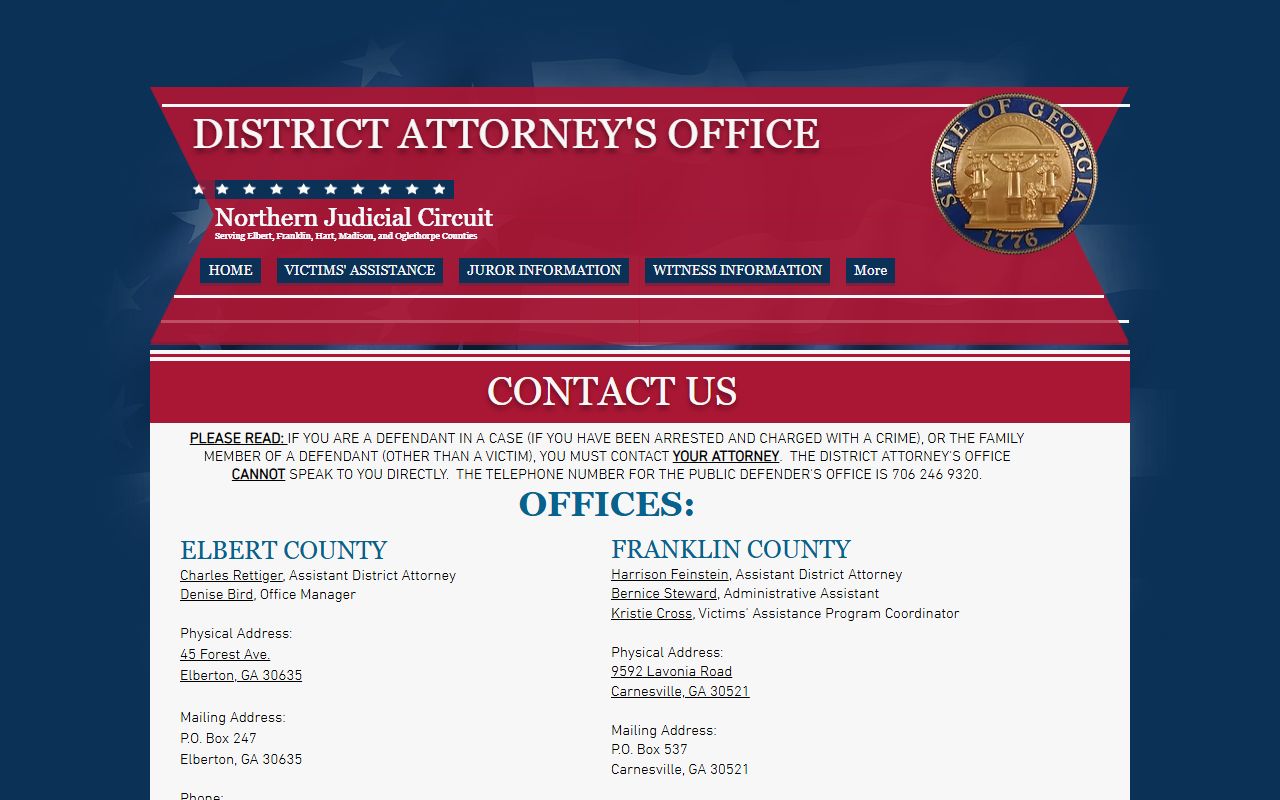Madison County arrest records court charges District Attorney contact page
