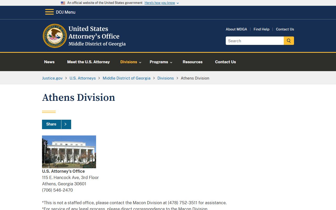 Madison County court dockets U.S. Attorney Athens Division page