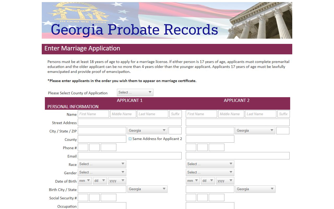 Madison County marriage records online marriage application form
