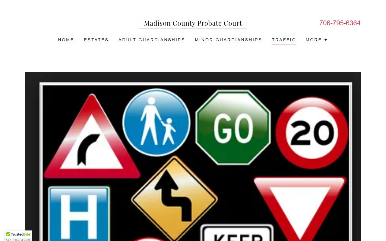 Madison County traffic court records Probate Court traffic page