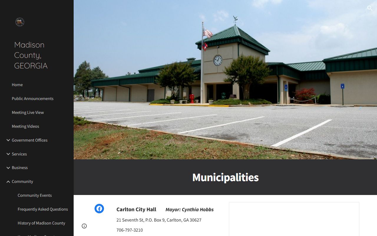 Madison County warrant records municipal contact list